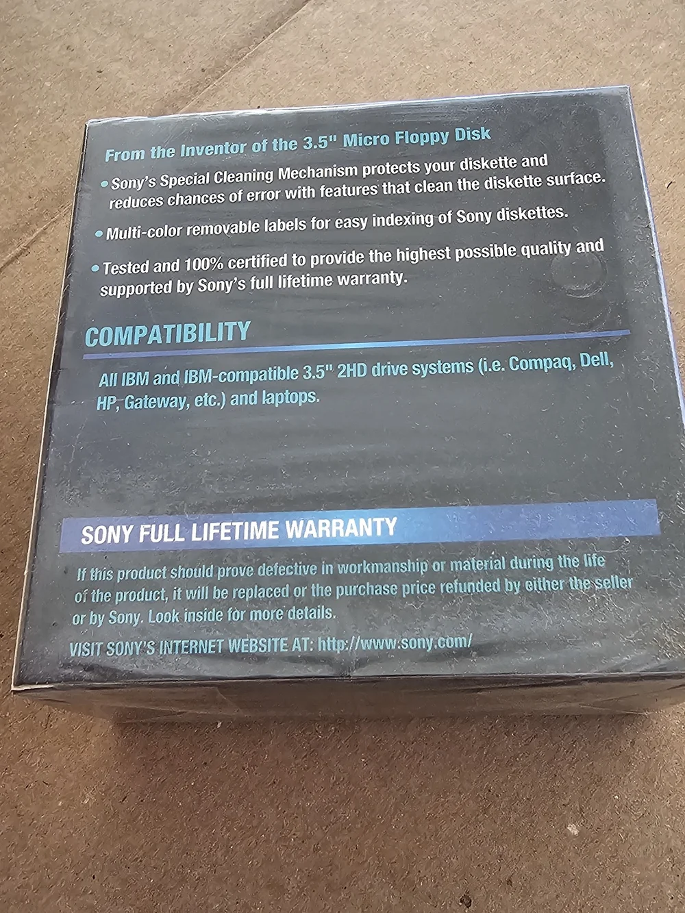Four (4) New Boxes Sony 3.5